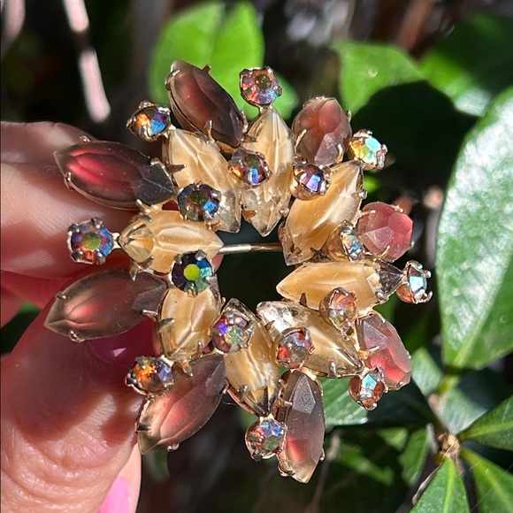 Mid-20th Century Givre Glass Brooch - Picture 4 of 8